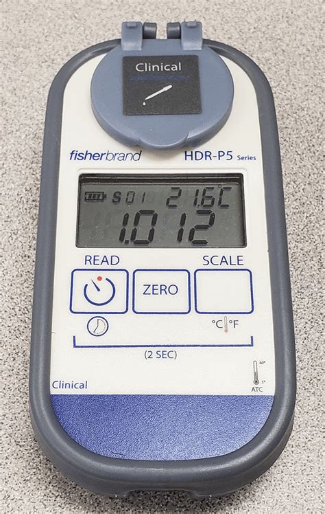 how is specific gravity measure with refractometer|specific gravity refractometer below normal.